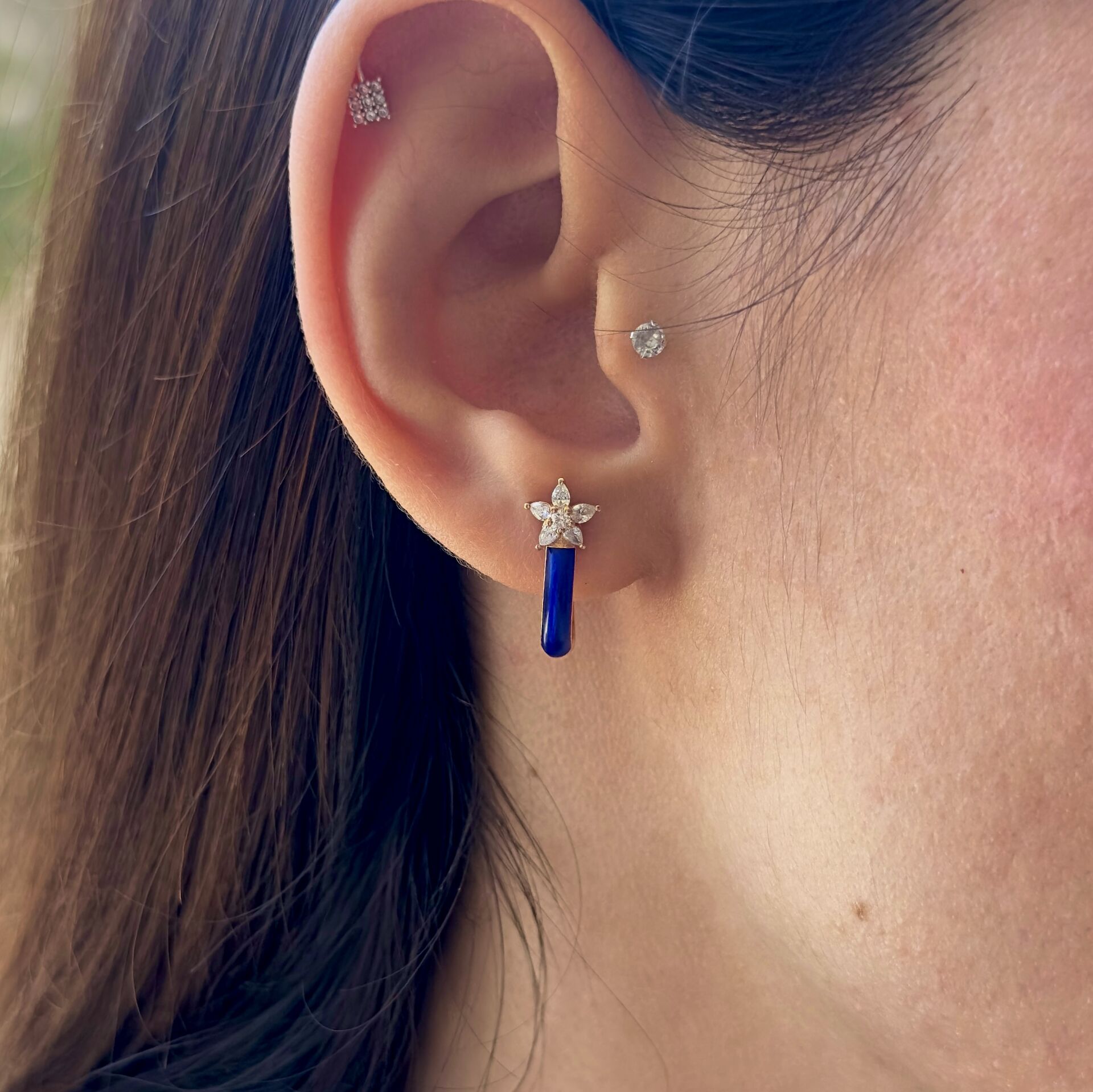 0.50 Karat Safir Küpe