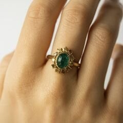 2.98 Karat Pırlanta 18K Zümrüt Yüzük