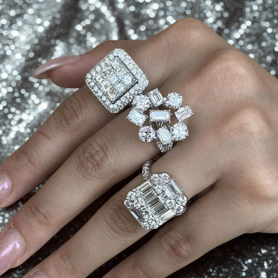 3.60 Karat Pırlanta Baget Yüzük