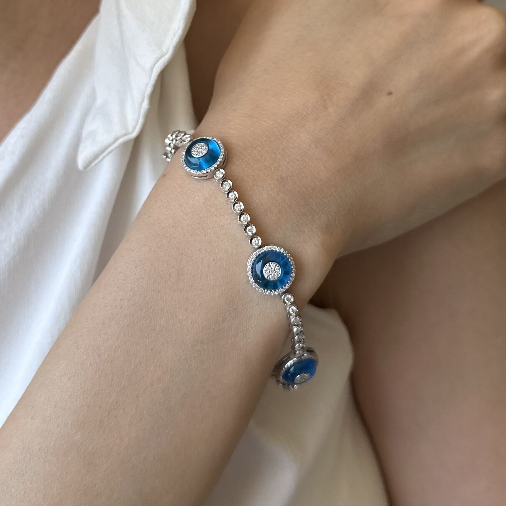 2.20 Karat Pırlanta 14 Ayar Altın Bileklik