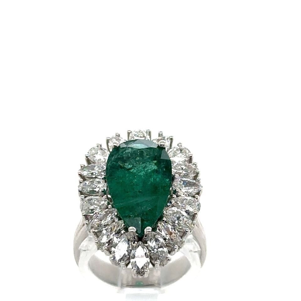 2.80 Karat Pırlanta Kolombiya Zümrüt Yüzük