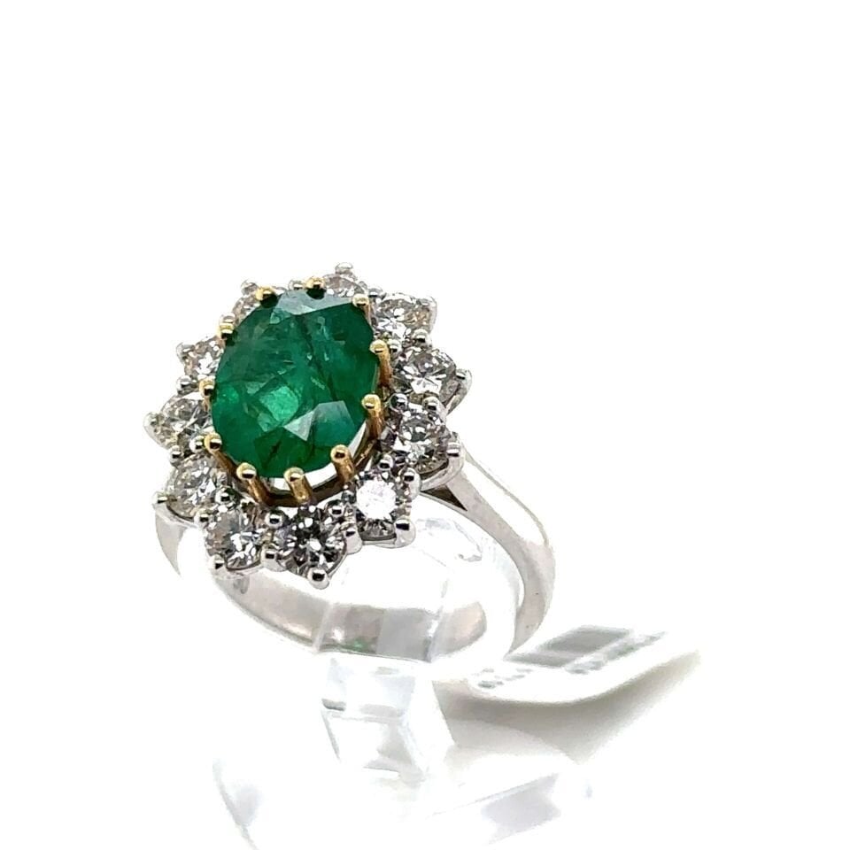 1.51 Karat Pırlanta Zümrüt Yüzük