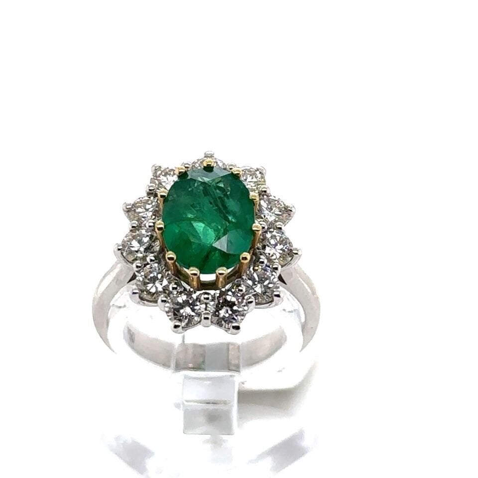 1.51 Karat Pırlanta Zümrüt Yüzük