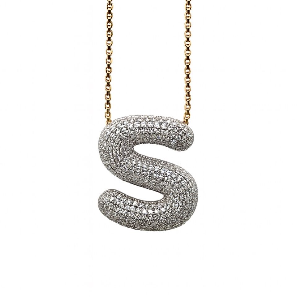 3.60 Karat Pırlanta Harf Kolye S